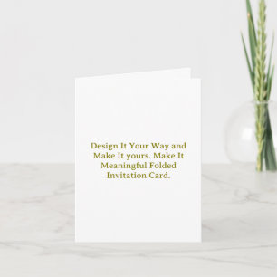 Create Your Personalize 4" x 5.6" Folded Invitation