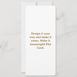 Create Your Personalize 4" x 9.25" Flat Card