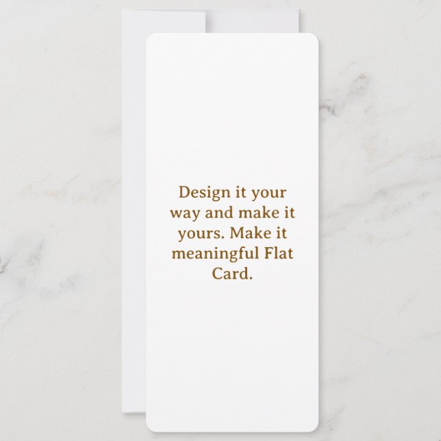 Create Your Personalize 4" x 9.25" Flat Card (Front)