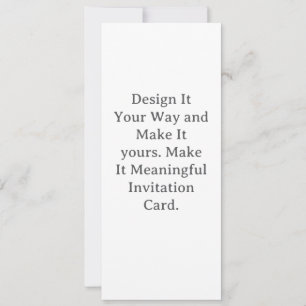 Create Your Personalize 4" x 9.25" Invitation
