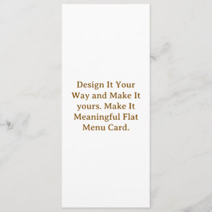 Create Your Personalize 4" x 9.25" Menus Cards