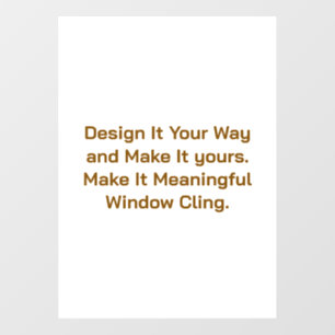 Create Your Personalize 52" x 72" Window Cling