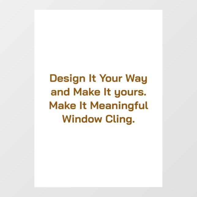 Create Your Personalize 52" x 72" Window Cling (Sheet)