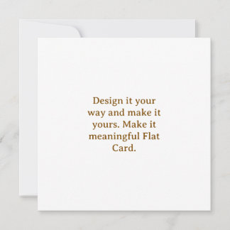 Create Your Personalize 5.25" x 5.25" Flat Card