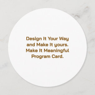 Create Your Personalize 5.25" x 5.25" Program Card