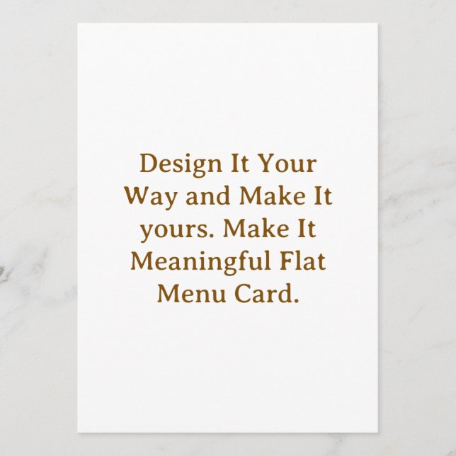 Create Your Personalize 5.5" x 7.5" Menus Cards (Front)