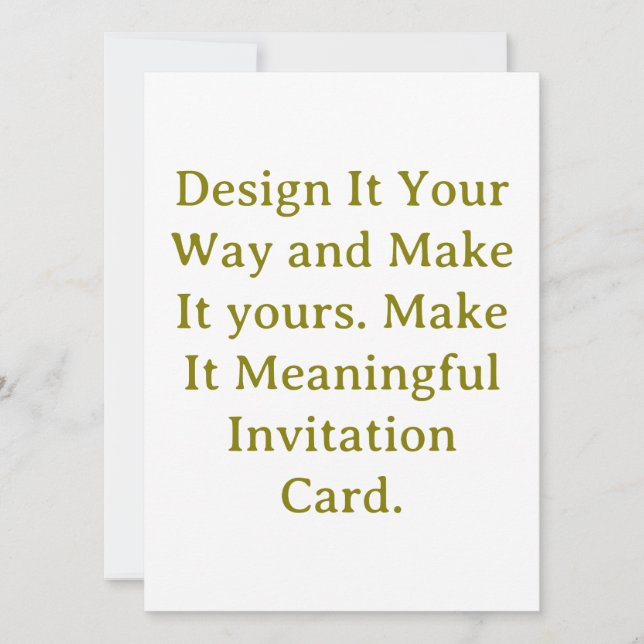 Create Your Personalize 5.5" x 7.5" Squared Invitation (Front)