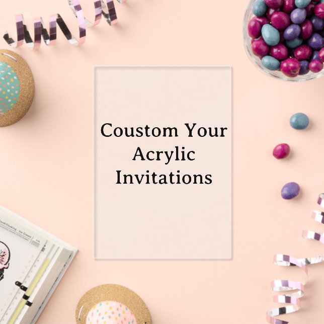 create your personalize 5" x 7"  acrylic invitations (Insitu (Celebration))