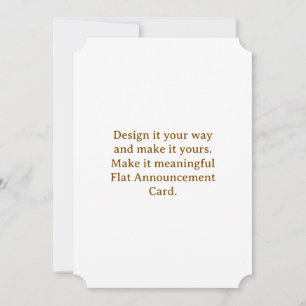 Create Your Personalize 5" x 7" Announcement Card