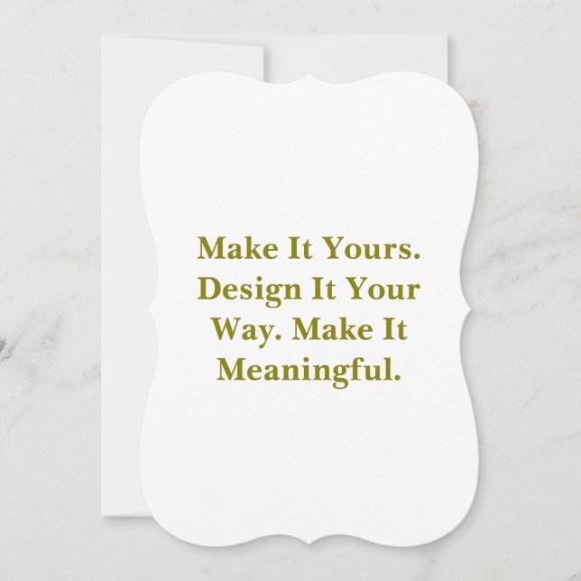 Create Your Personalize 5" x 7" Bracket Invitation (Front)
