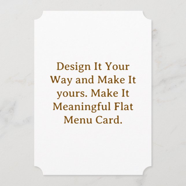 Create Your Personalize 5" x 7" Menus Cards (Front)