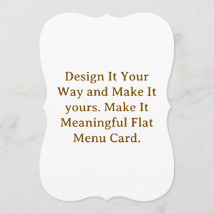 Create Your Personalize 5" x 7" Menus Cards