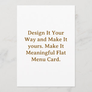 Create Your Personalize 5" x 7" Menus Cards