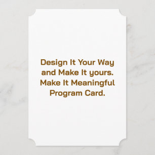 Create Your Personalize 5" x 7" Round Program Card