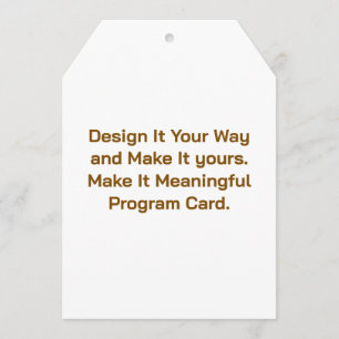 Create Your Personalize 5" x 7" Round Program Card
