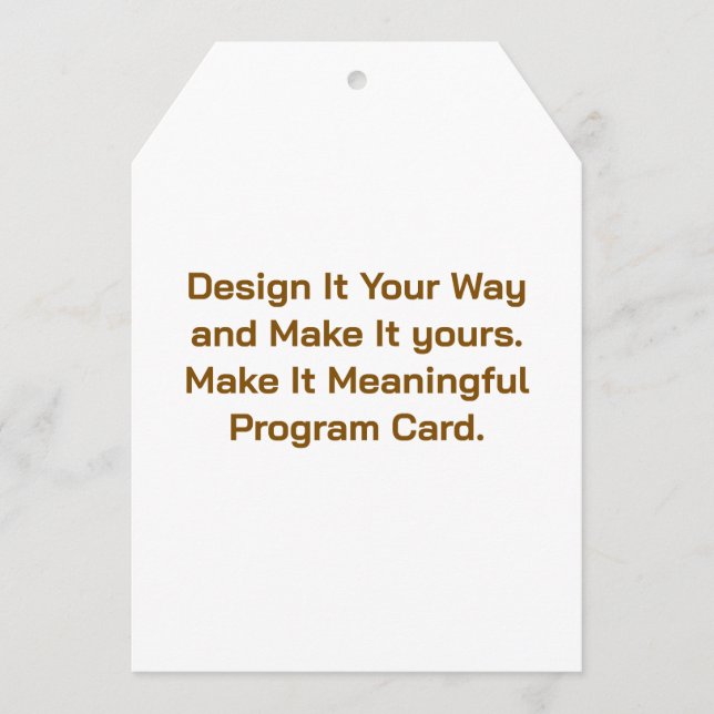Create Your Personalize 5" x 7" Round Program Card (Front)