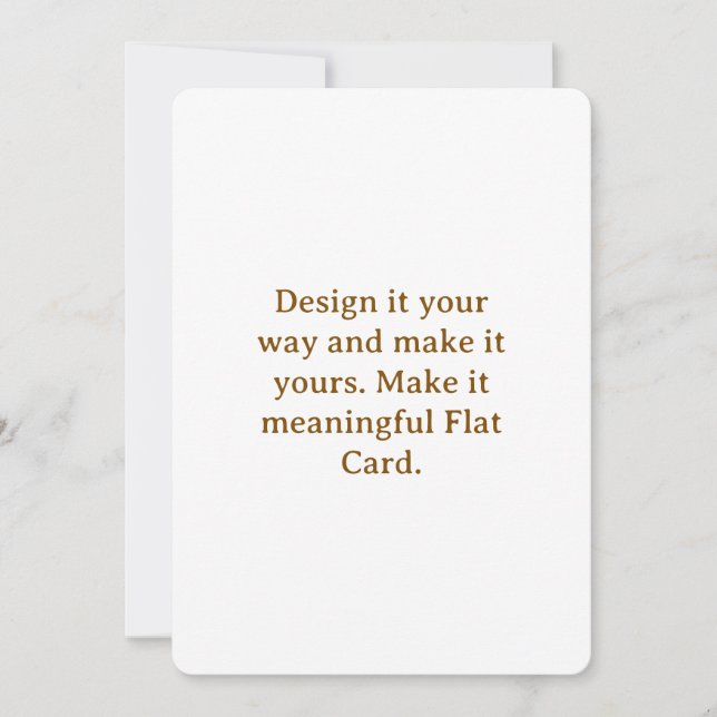 Create Your Personalize 5" x 7" Rounded Flat Card (Front)