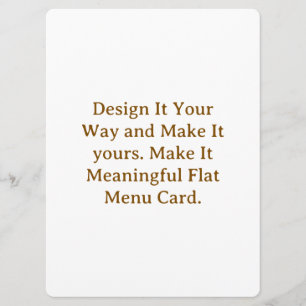 Create Your Personalize 6.5" x 8.75" Menus Cards