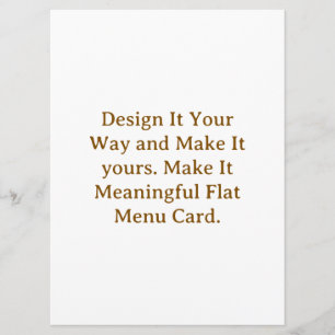 Create Your Personalize 6.5" x 8.75" Menus Cards