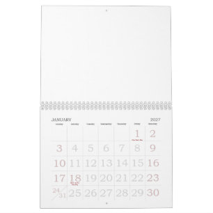 Create Your Personalize 8.5" L x 11" W Calendar