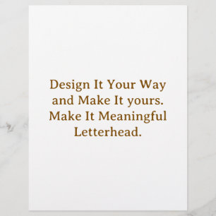 Create Your Personalize 8.5" x 11" Letterhead