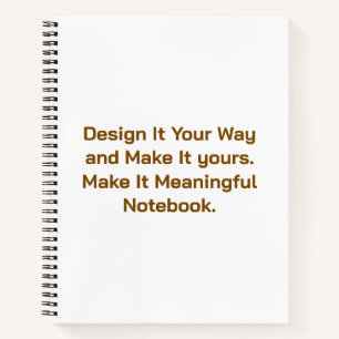 Create Your Personalize 8.5" x 11" Notebook