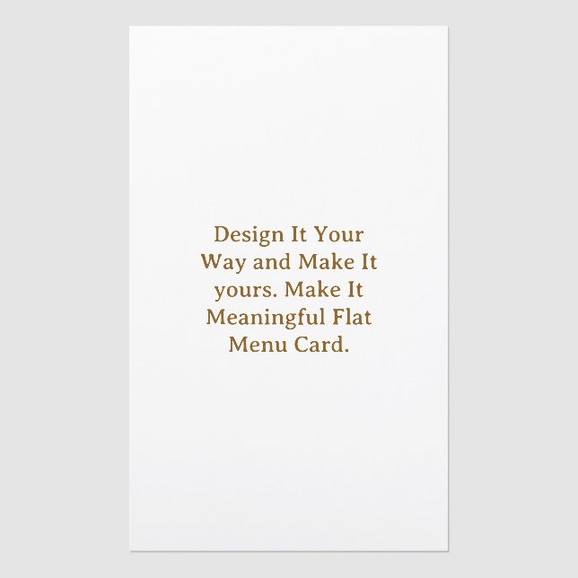 Create Your Personalize 8.5" x 14" Menus Cards (Front)