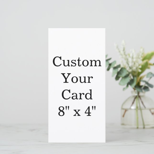 create your personalize 8" x 4" Squared Announcement (Standing Front)