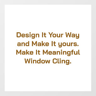 Create Your Personalize 8" x 8" Window Cling