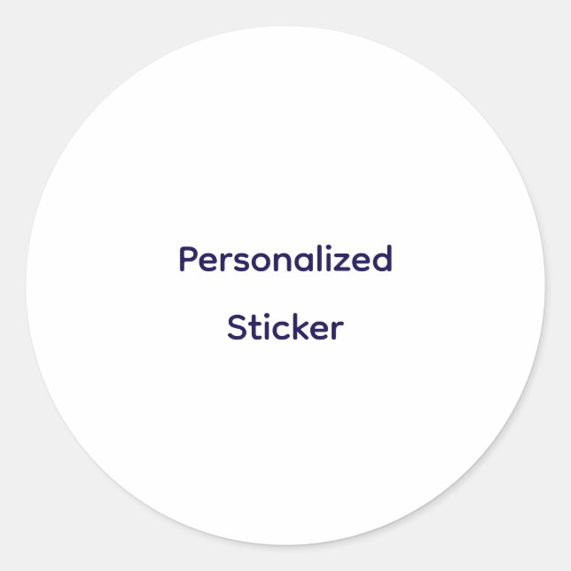 Create Your Personalize  Classic Round Sticker (Front)