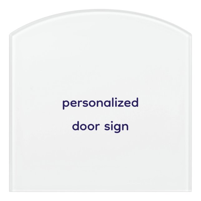 Create Your Personalize  Door Sign (Contour Front)