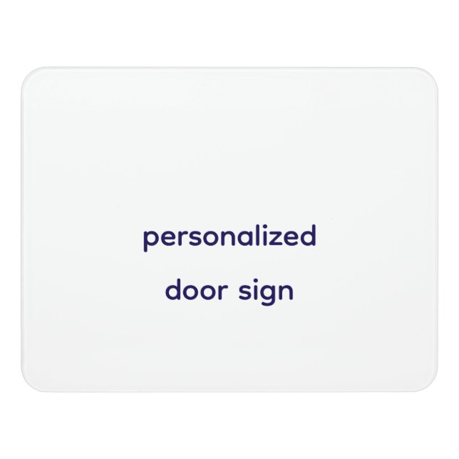 Create Your Personalize  Door Sign (Contemporary Front)