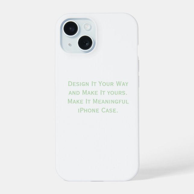 Create Your Personalize  Iphone Case (Back)
