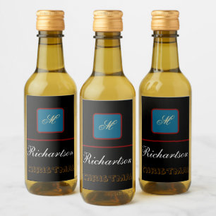 create your personalize simple christmas wine label