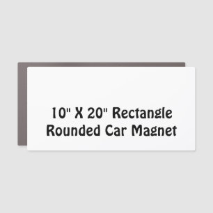 Create Your Personalized 10"X20" Rectangle Rounded Car Magnet