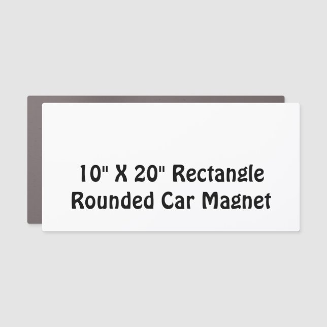 Create Your Personalized 10"X20" Rectangle Rounded Car Magnet (Front)