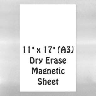Create Your Personalized 11" x 17" (A3) Magnetic Dry Erase Sheet