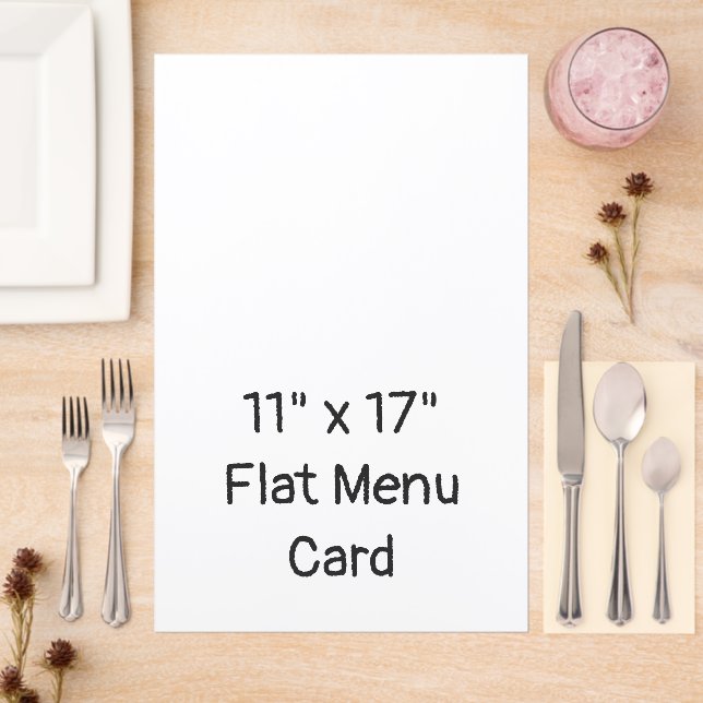 Create Your Personalized 11" x 17" Flat Menu (Insitu(Restaurant))