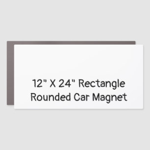 Create Your Personalized 12"X24" Rectangle Rounded Car Magnet
