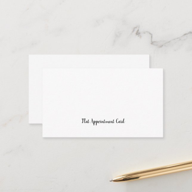 Create Your Personalized 3.5" x 2.0" Flat   Appointment Card (Front/Back In Situ)