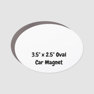 Create Your Personalized 3.5" x 2.5" Oval Car Magnet