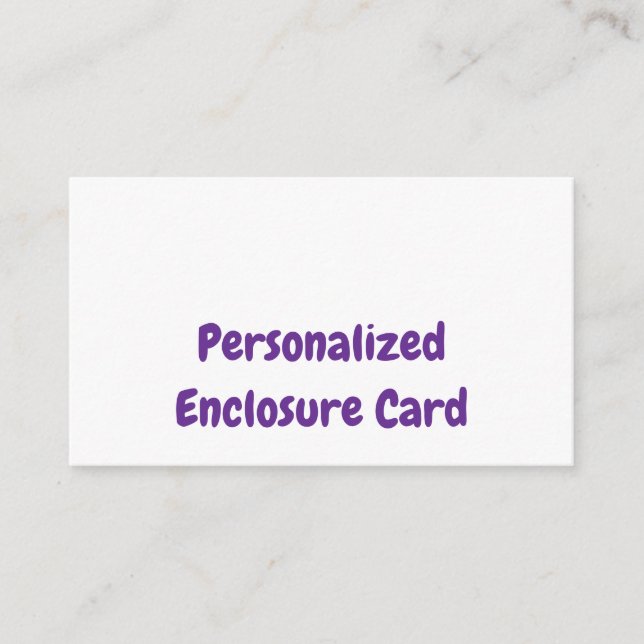 Create Your Personalized 3.5" x 2" Squared Enclosure Card (Front)