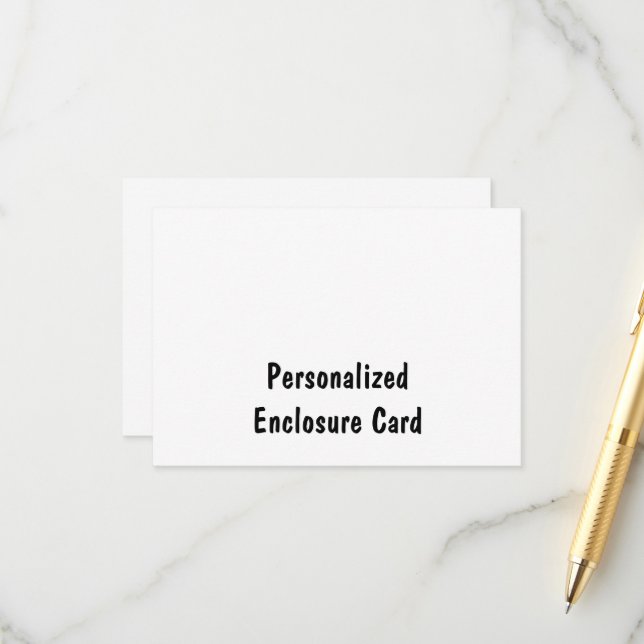 Create Your Personalized 3.5" x 5" Squared Enclosure Card (Front/Back In Situ)