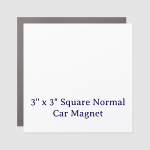 Create Your Personalized 3" x 3" Square Normal Car Magnet