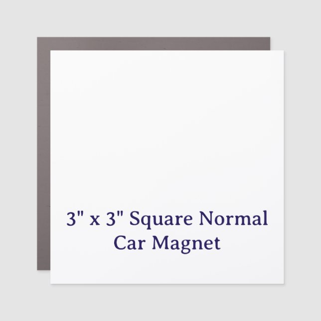 Create Your Personalized 3" x 3" Square Normal Car Magnet (Front)