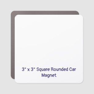 Create Your Personalized 3" x 3" Square Rounded Car Magnet