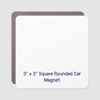 Create Your Personalized 3" x 3" Square Rounded Car Magnet