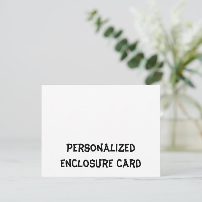 Create Your Personalized 4.25" x 5.5" Squared Enclosure Card (Standing Front)