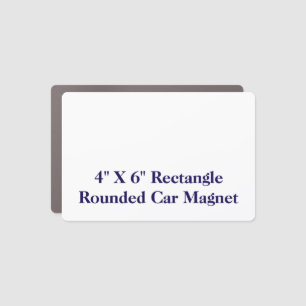 Create Your Personalized 4" X 6" Rectangle Rounded Car Magnet