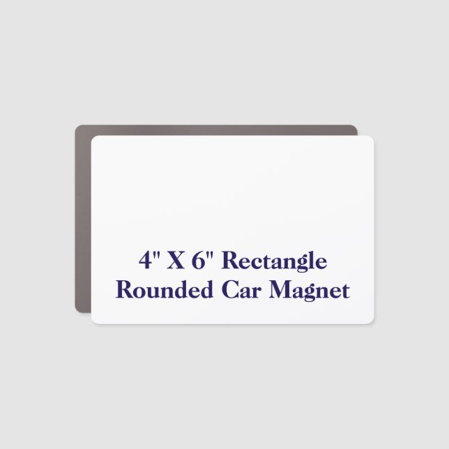 Create Your Personalized 4" X 6" Rectangle Rounded Car Magnet (Front)